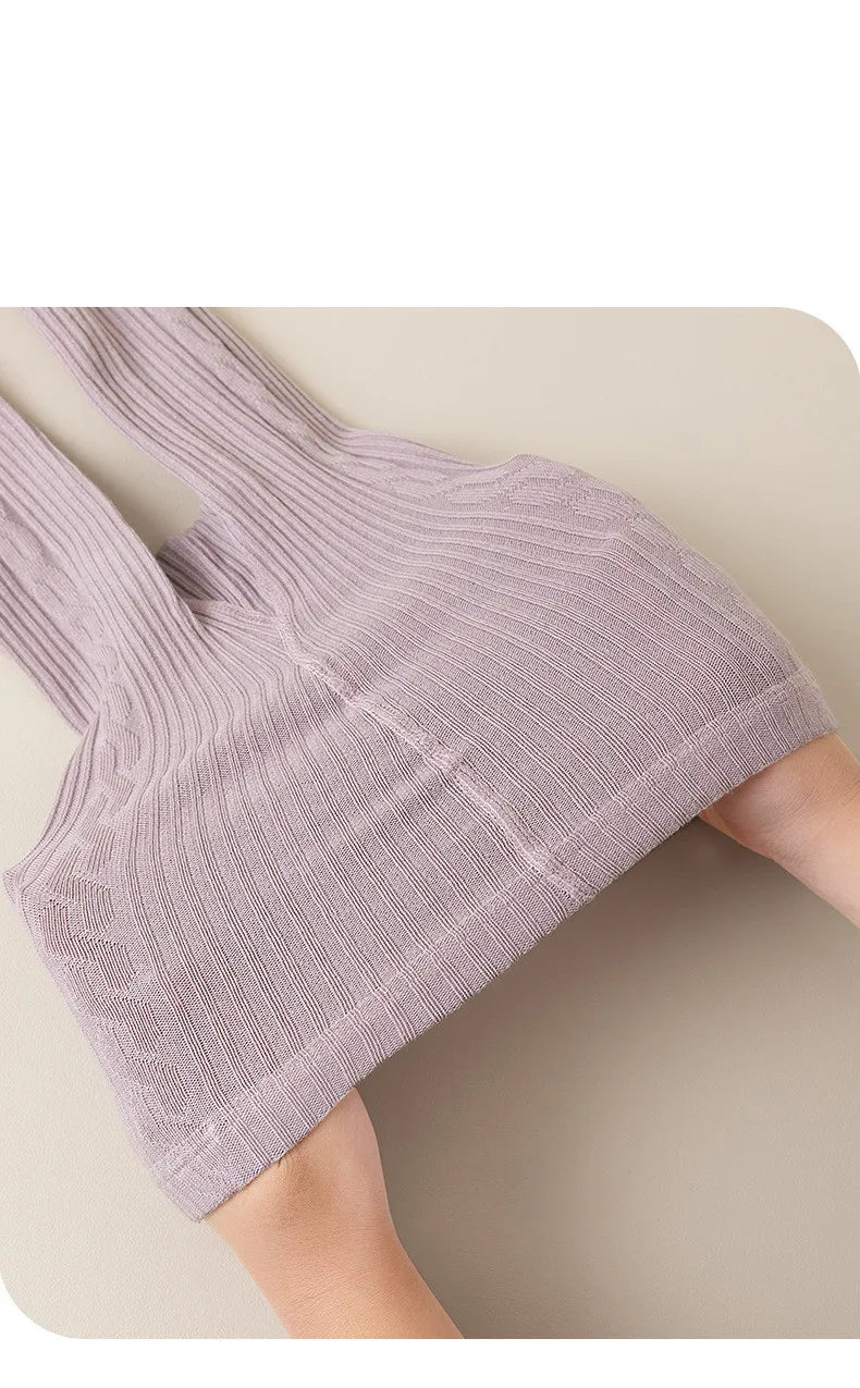 Girls' Ribbed Cotton Tights
