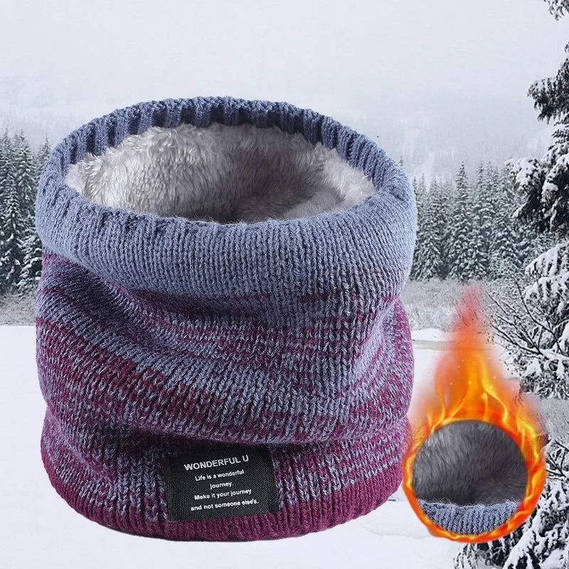Fleece-Lined Knit Neck Warmer