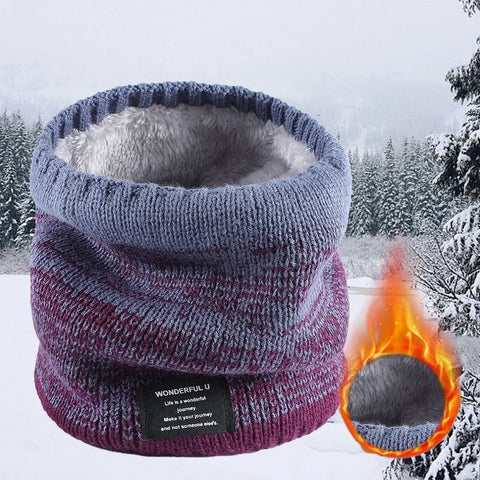 Fleece-Lined Knit Neck Warmer