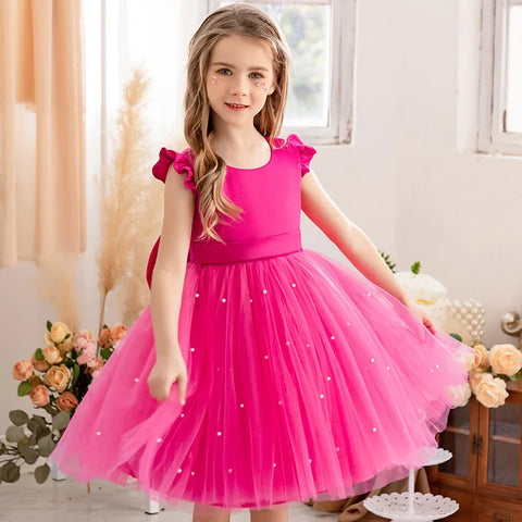 Tulle Party Dress with Big Back Bow