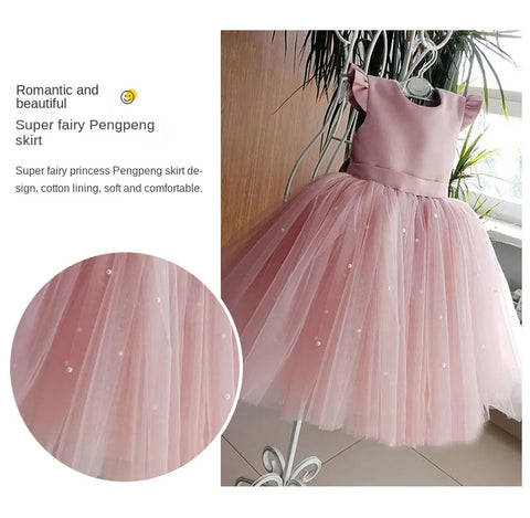 Tulle Party Dress with Big Back Bow