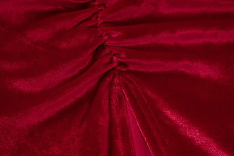 Velvet Long-Sleeve Midi Dress