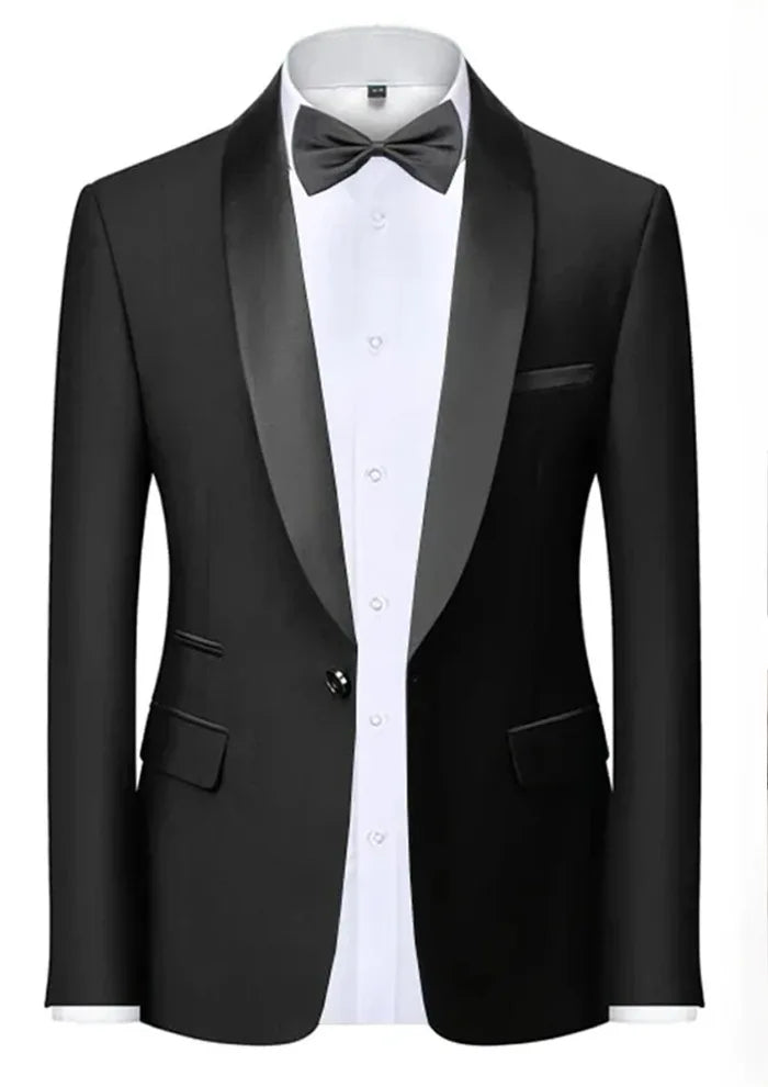 Velvet Shawl-Collar Blazer