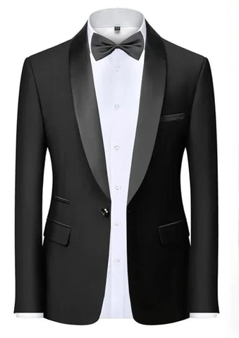 Velvet Shawl-Collar Blazer