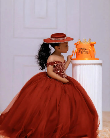 Crystal Tulle Pageant Ball Gown