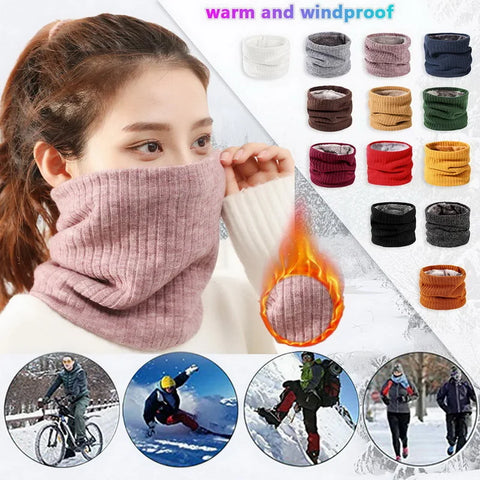 Fleece-Lined Knit Neck Warmer