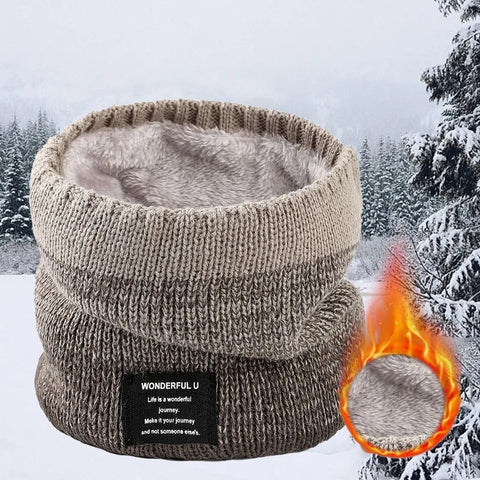 Fleece-Lined Knit Neck Warmer