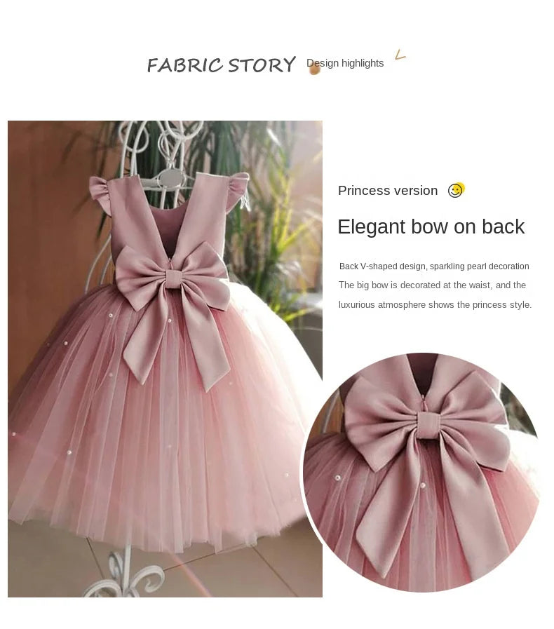 Tulle Party Dress with Big Back Bow