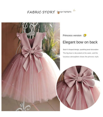Tulle Party Dress with Big Back Bow