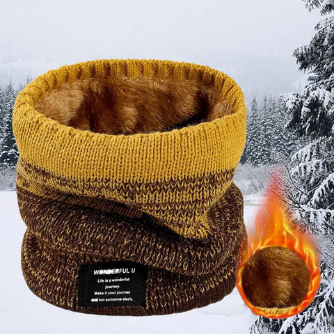 Fleece-Lined Knit Neck Warmer