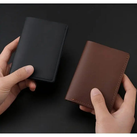 Compact Faux Leather Wallet