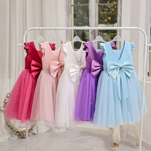 Tulle Party Dress with Big Back Bow