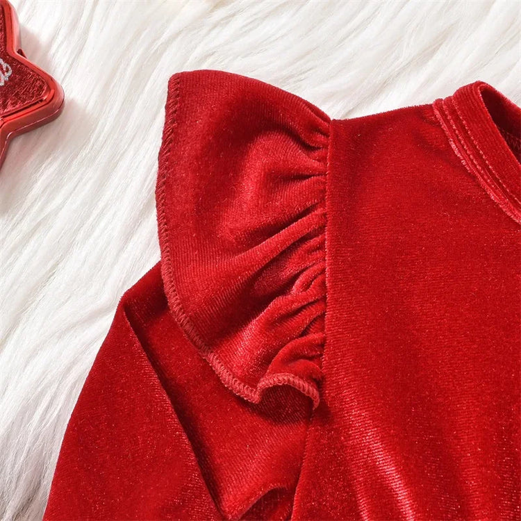 Baby Girls' Velvet Christmas Romper Dress