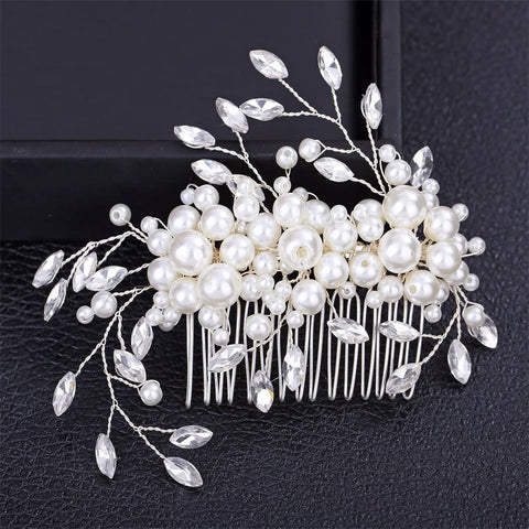 New pearl Crystal Rhinestone Hair Combs