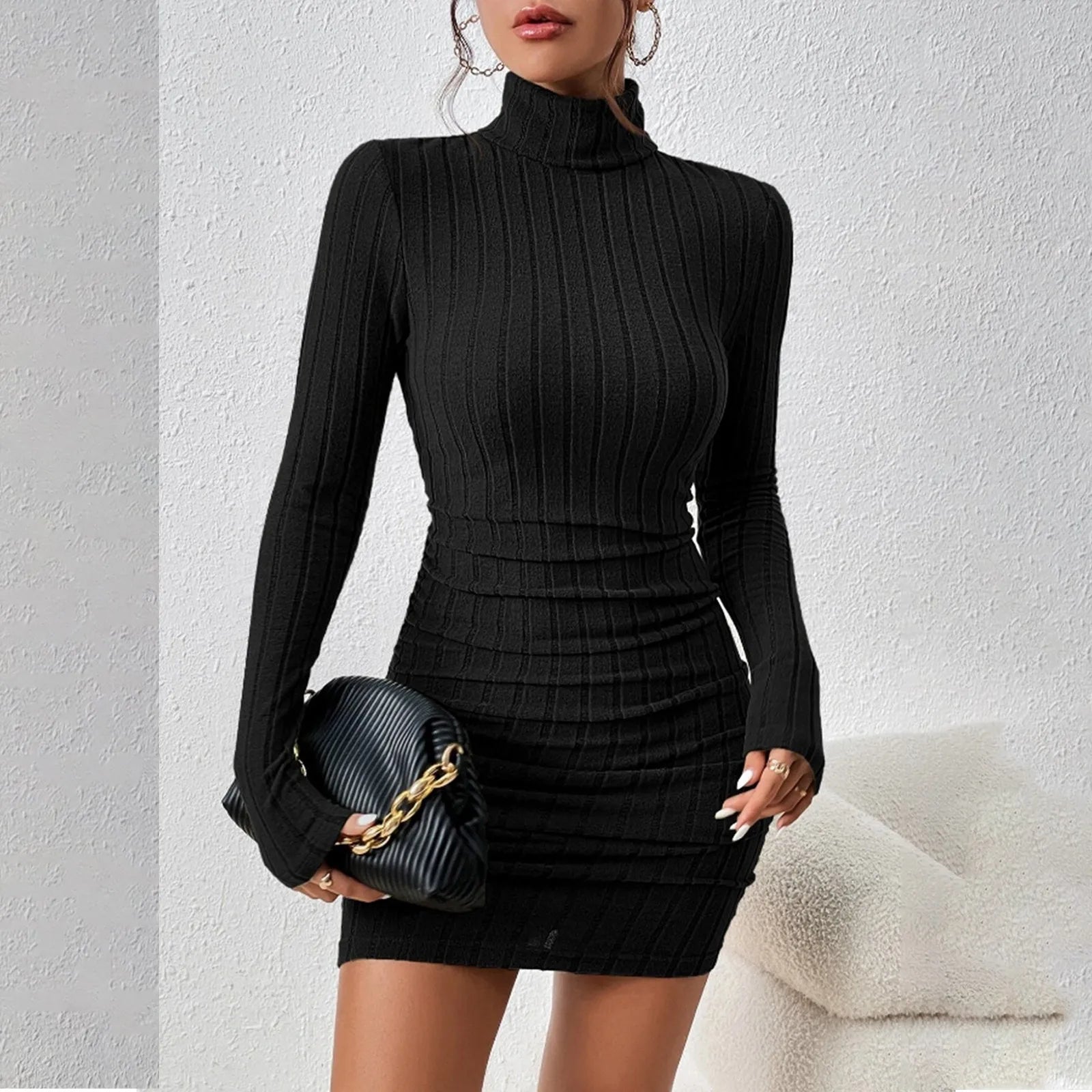 Turtleneck Sweater Dress