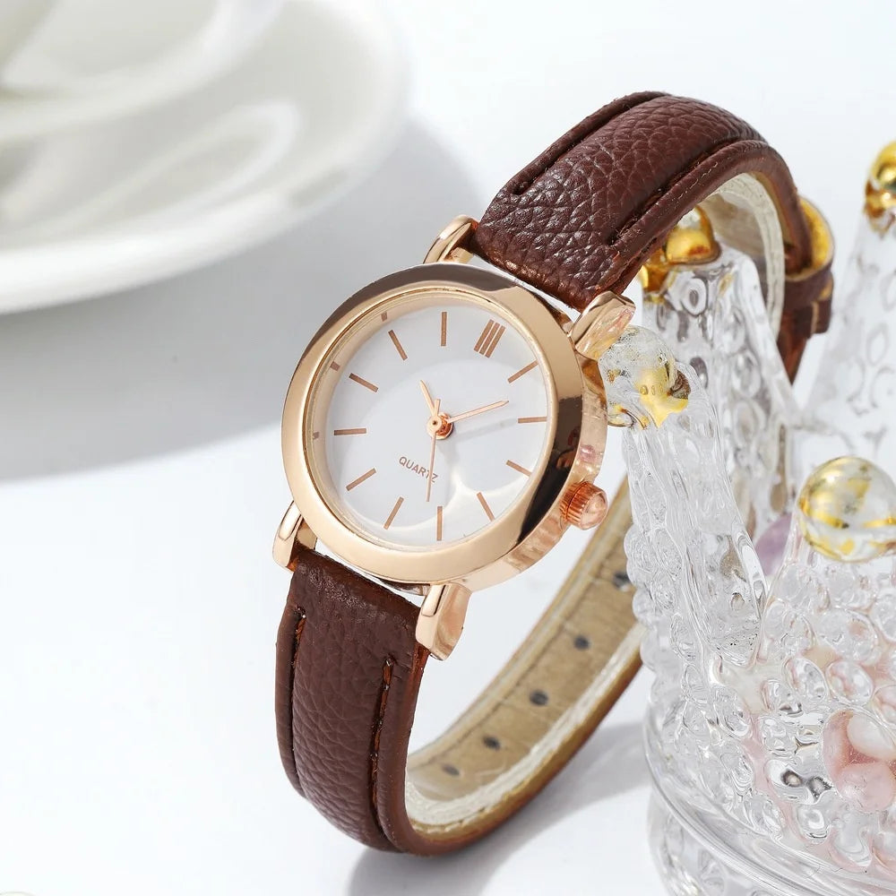 Minimalist Leather-Strap Watch