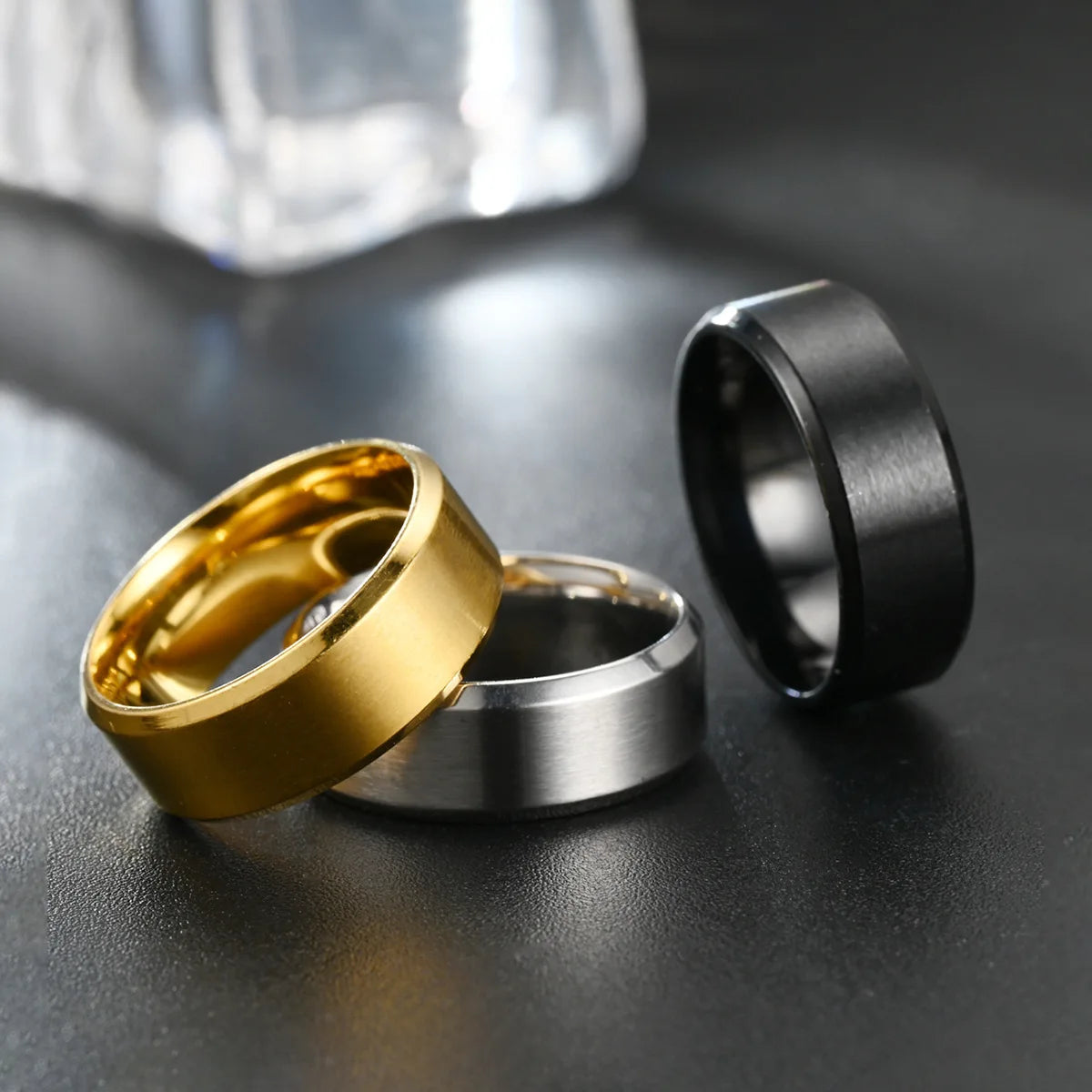 Brushed Steel Band Ring