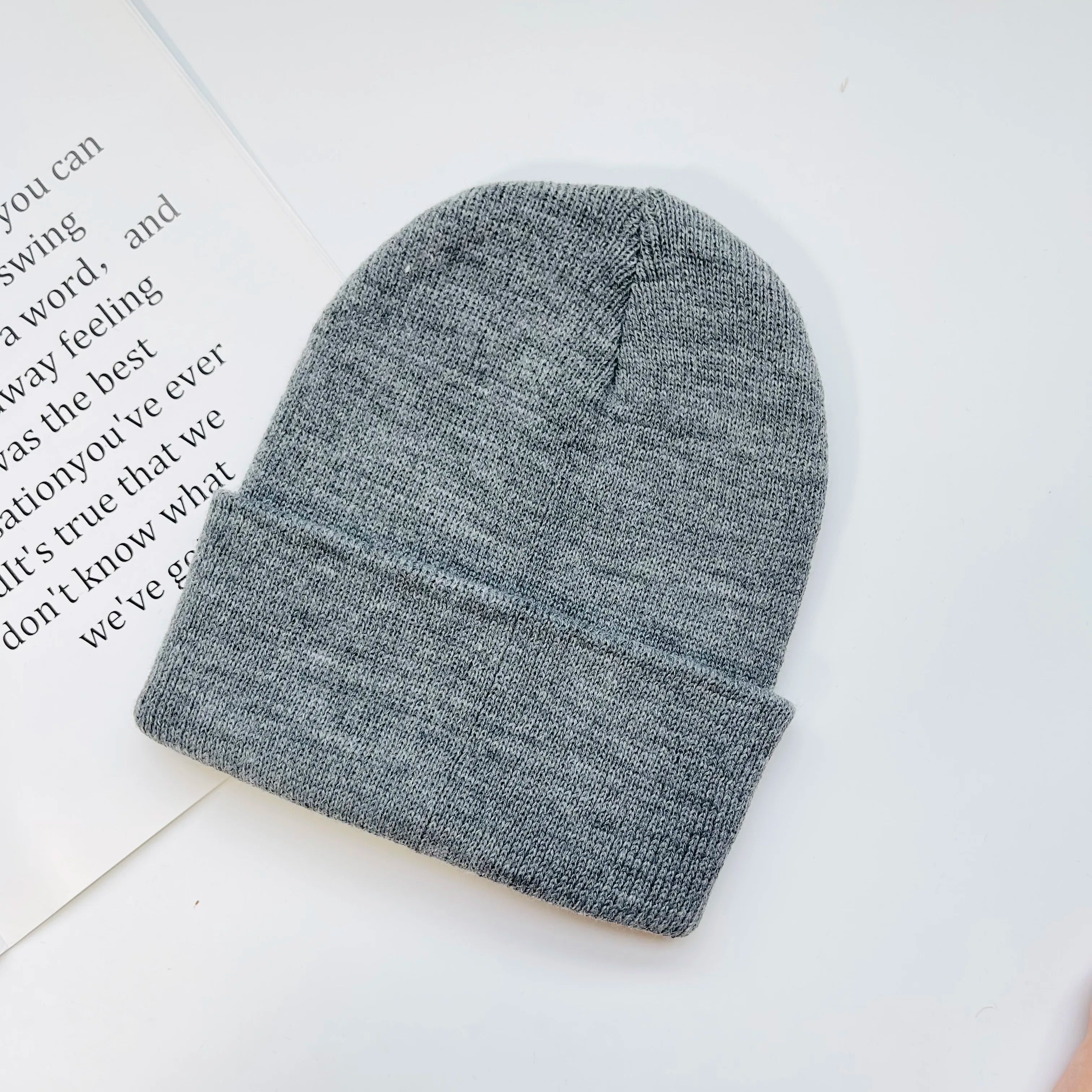 Rib-Knit Cuffed Beanie