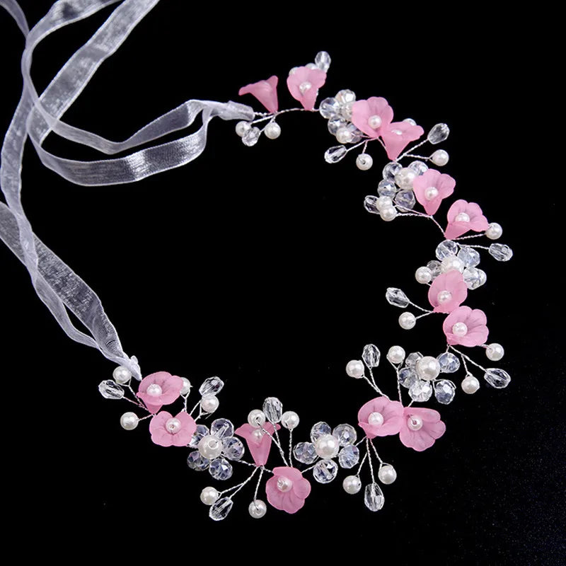 Girls' Floral Vine Ribbon Headband