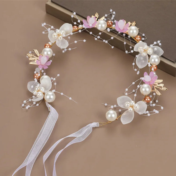 Pearl & Blossom Flower Crown