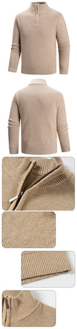 Quarter-Zip Mock Neck Sweater
