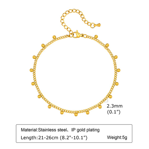 Stainless Steel Lucky Evil Eye Anklet Bracelet for Women