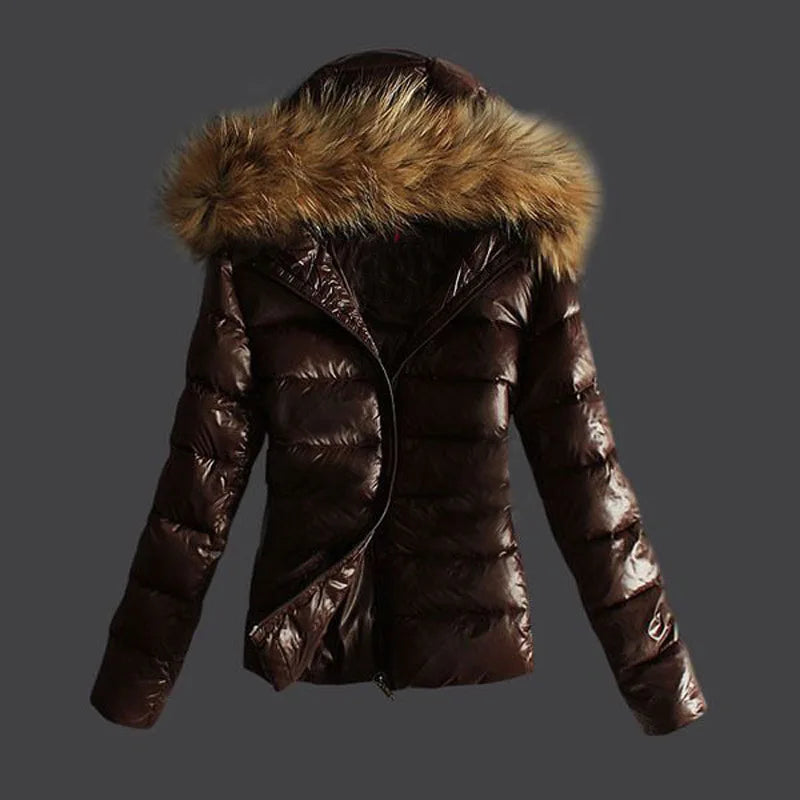 Shiny Hooded Puffer Jacket