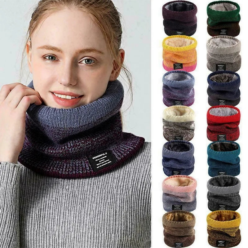 Fleece-Lined Knit Neck Warmer