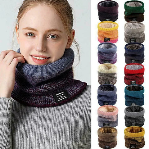 Fleece-Lined Knit Neck Warmer