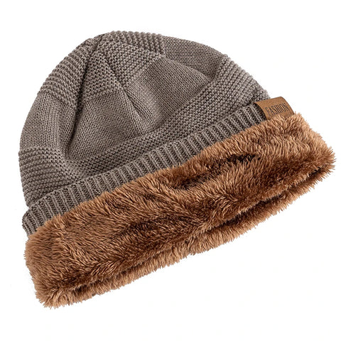 Fleece-Lined Knit Beanie