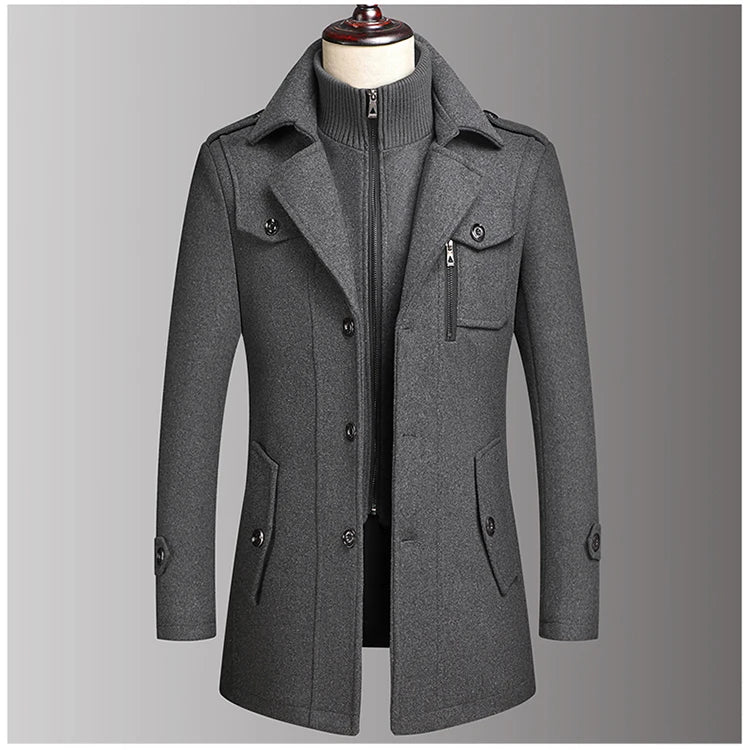 Double-Collar Overcoat