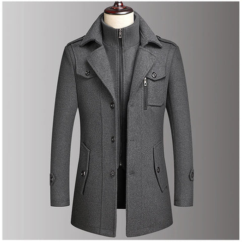 Double-Collar Overcoat