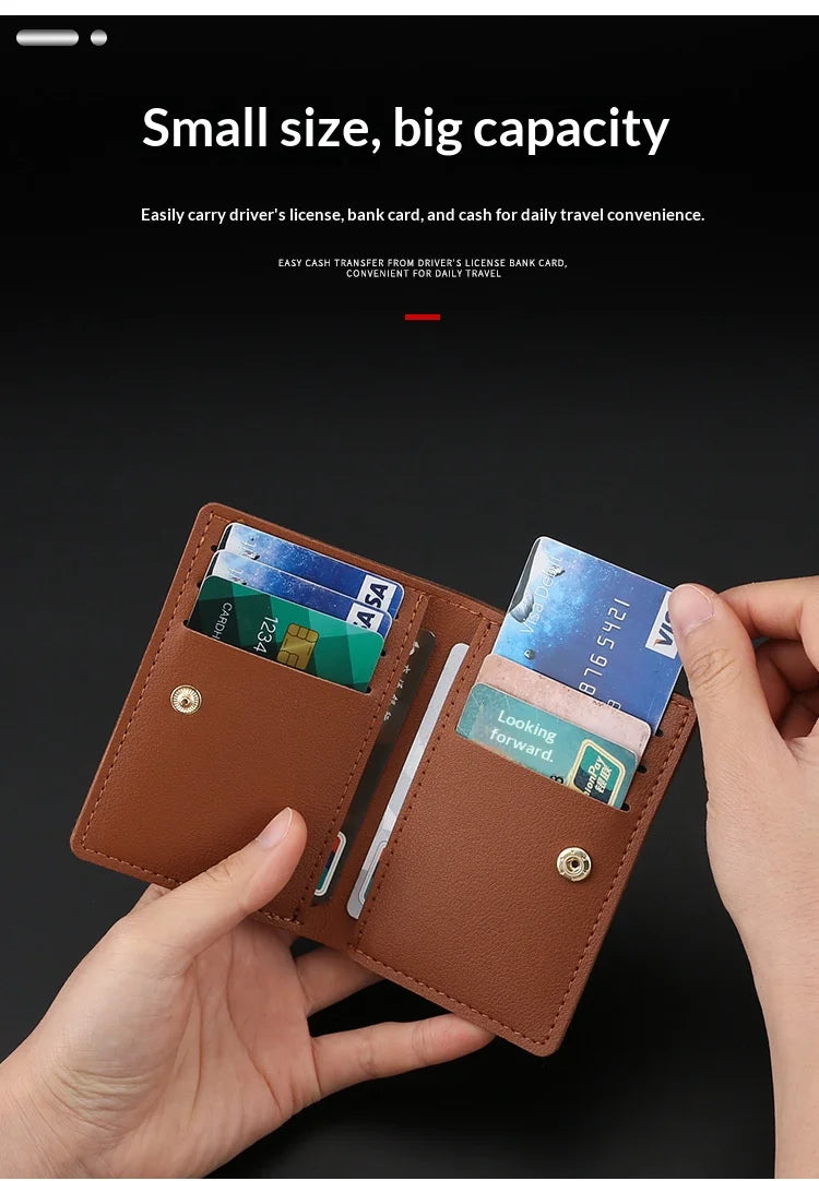 Compact Faux Leather Wallet