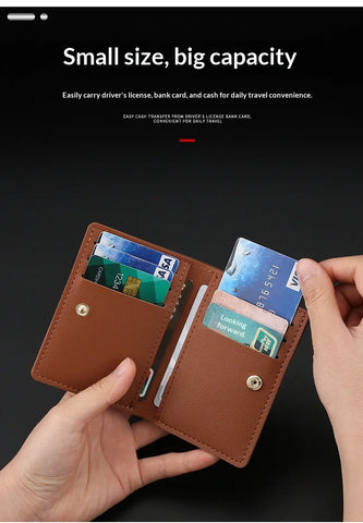 Compact Faux Leather Wallet