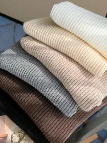 Ribbed V-Neck Sweater