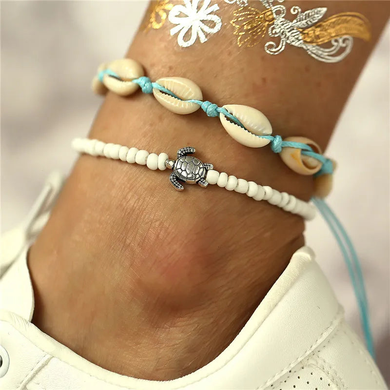 Starfish Beaded Anklet