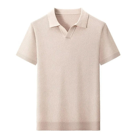 Ribbed Knit Polo