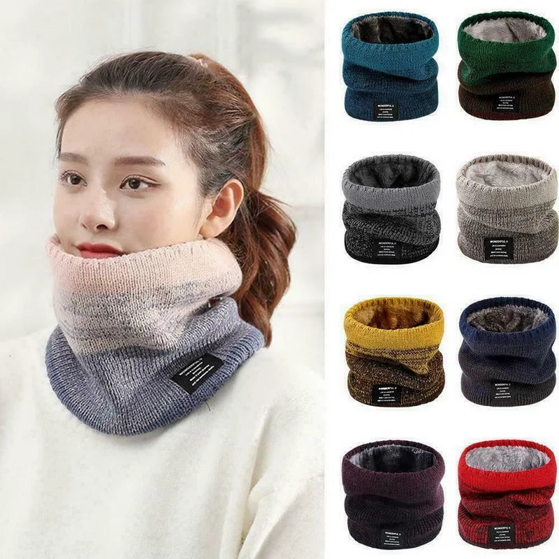 Fleece-Lined Knit Neck Warmer