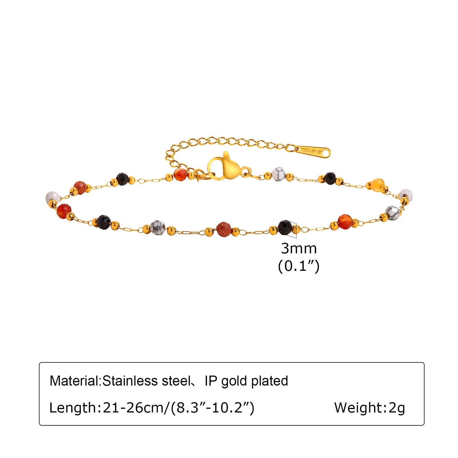 Stainless Steel Lucky Evil Eye Anklet Bracelet for Women