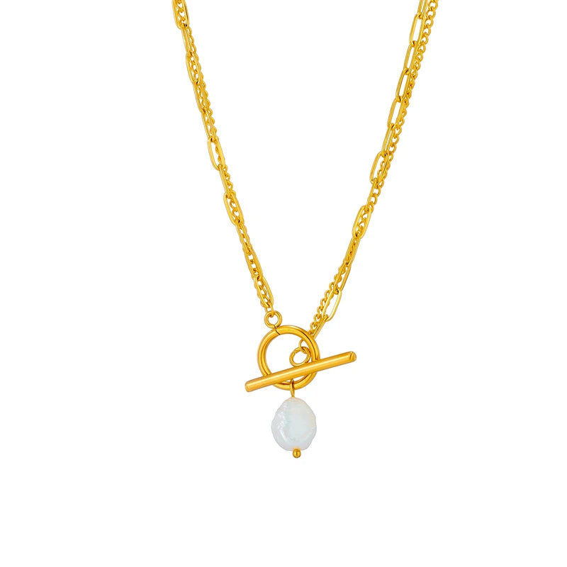 Pearl Toggle Chain Necklace