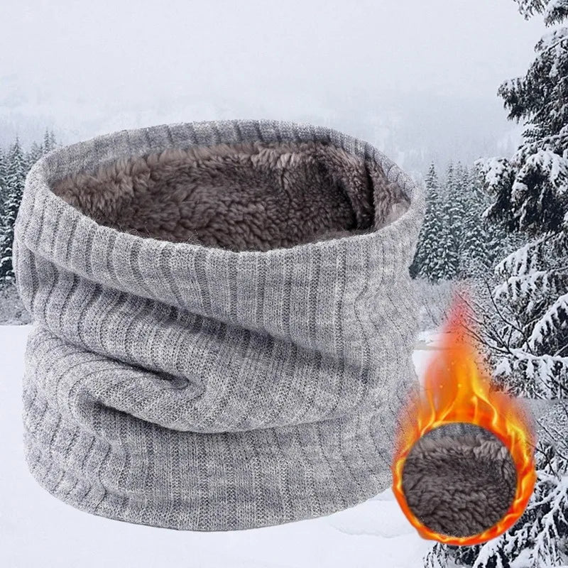 Fleece-Lined Knit Neck Warmer