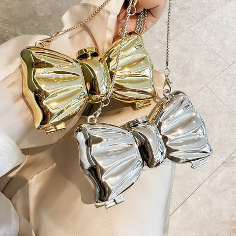 Gold Bow Evening Bag