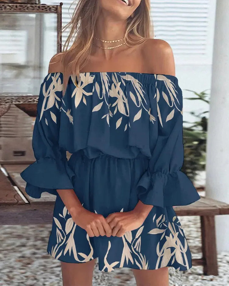Off-Shoulder Floral Blouse