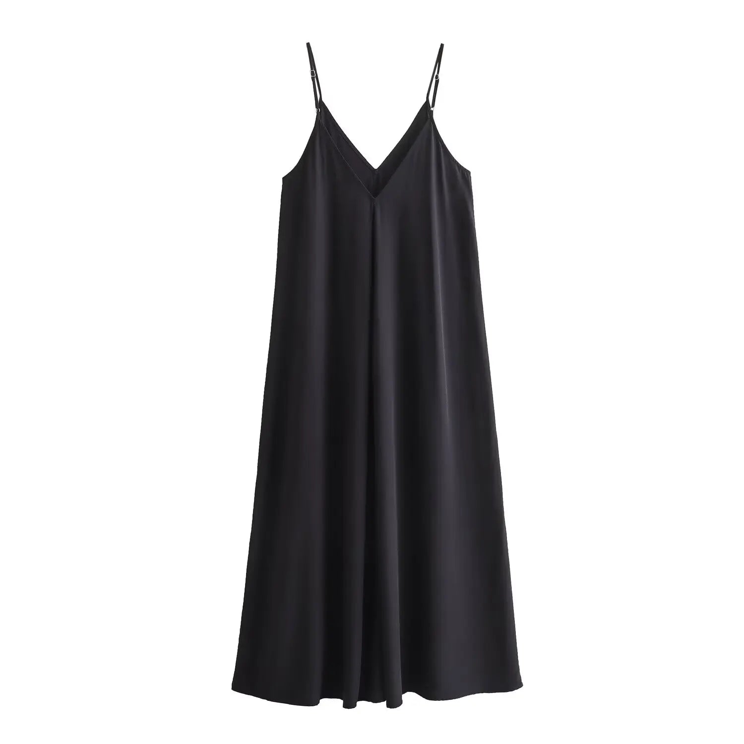 Black Slip Long Dresses