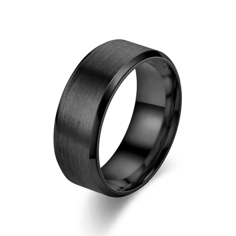 Brushed Steel Band Ring