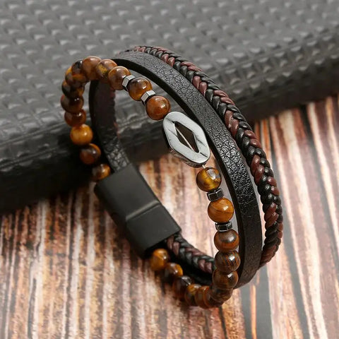 Layered Leather Bracelet