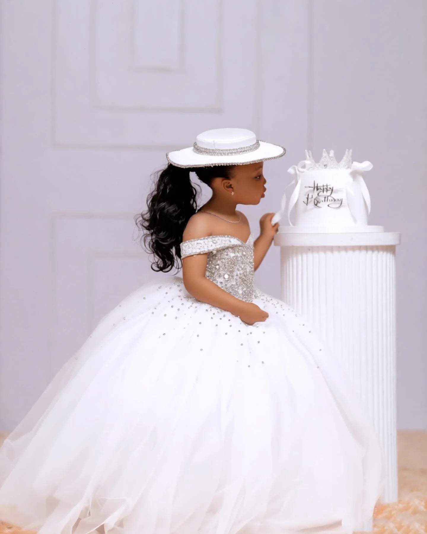 Crystal Tulle Pageant Ball Gown