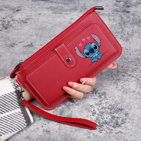 Disney Stitch Wallets for Women Anime Cartoon