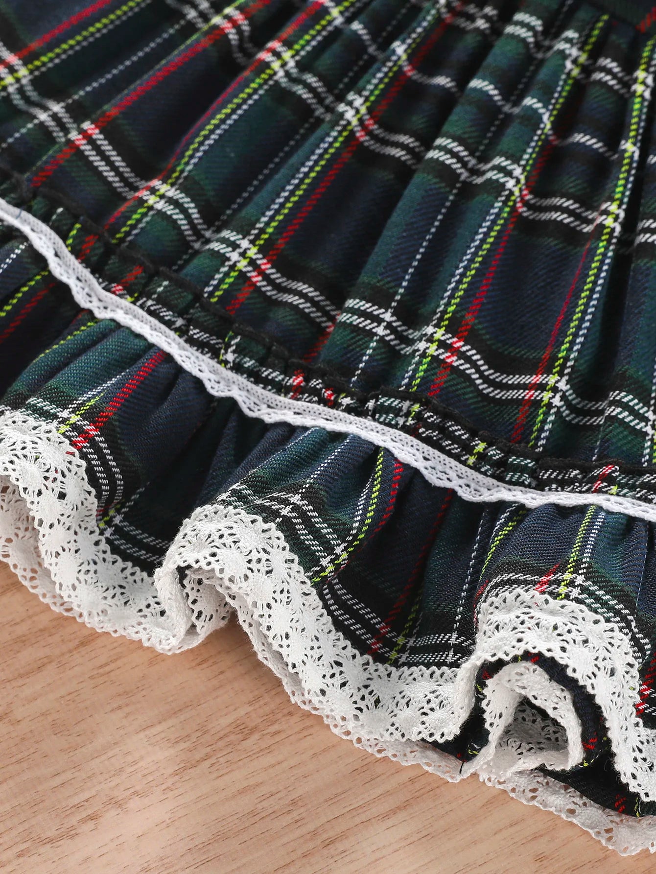 Girls' Red Plaid Holiday Tulle Dress