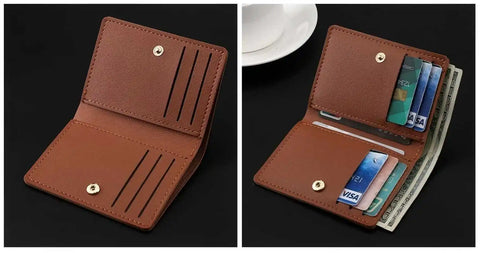Compact Faux Leather Wallet